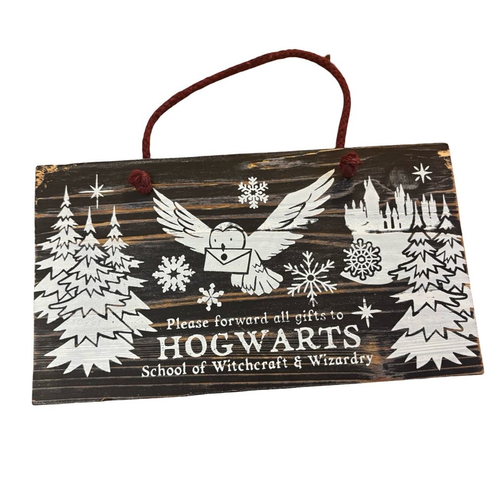 Magical Holiday Hanging Sign - Black and White